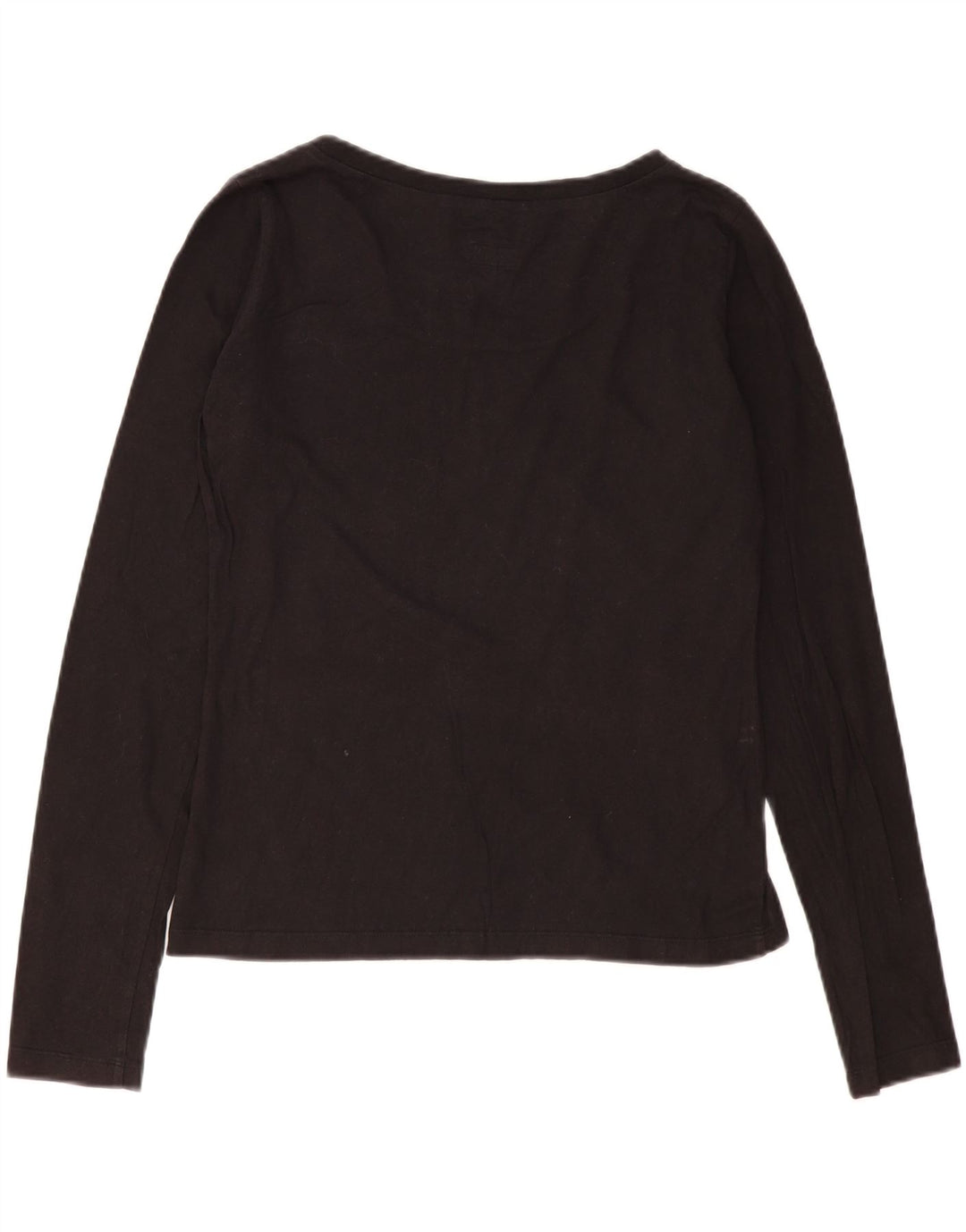 Armani Jeans Womens Graphic Top Long Sleeve UK 16 Large Black