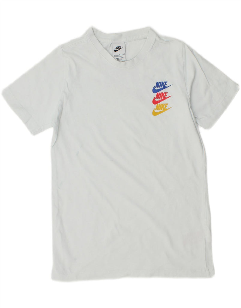 NIKE Boys Graphic T-Shirt Top 12-13 Years Large White Cotton Vintage Nike and Second-Hand Nike from Messina Hembry 
