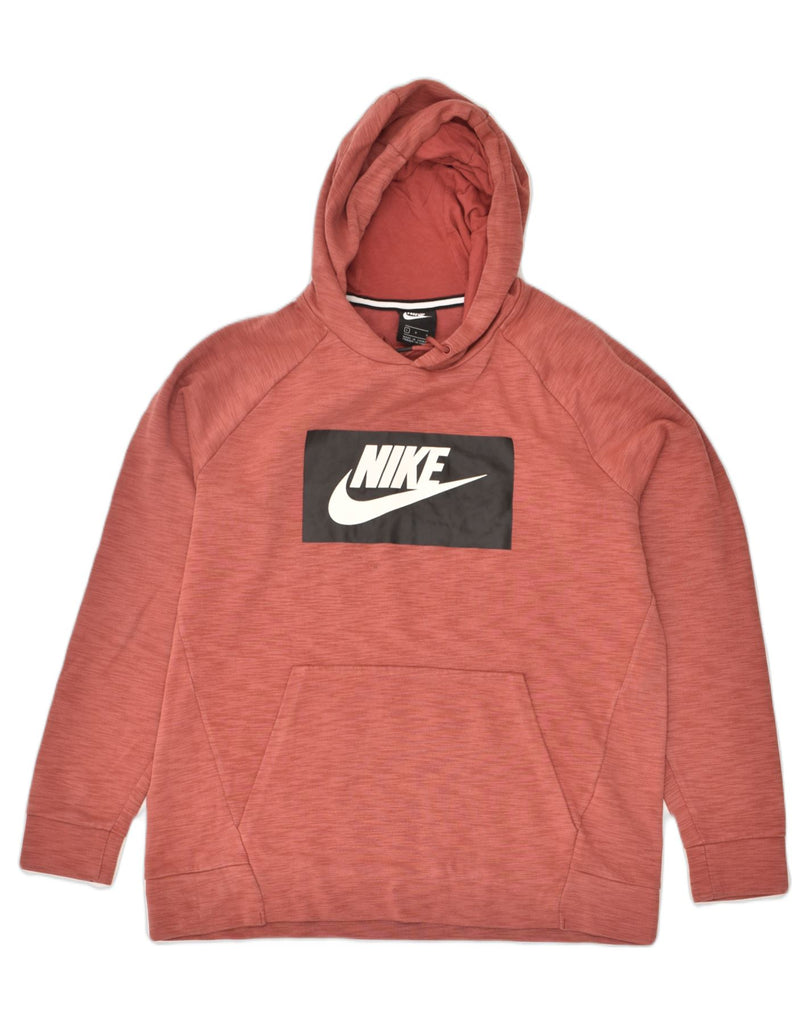 NIKE Mens Graphic Hoodie Jumper Large Red Cotton | Vintage Nike | Thrift | Second-Hand Nike | Used Clothing | Messina Hembry 