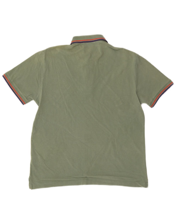FRED PERRY Mens Polo Shirt Medium Green Cotton