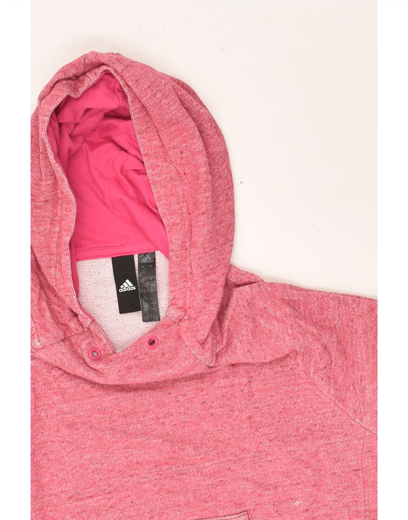 ADIDAS Womens Hoodie Jumper UK 16/18 Large Pink Cotton | Vintage Adidas | Thrift | Second-Hand Adidas | Used Clothing | Messina Hembry 