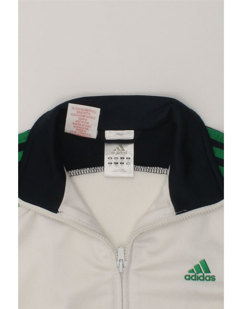 ADIDAS Boys Tracksuit Top Jacket 11-12 Years White Colourblock Polyester | Vintage Adidas | Thrift | Second-Hand Adidas | Used Clothing | Messina Hembry 