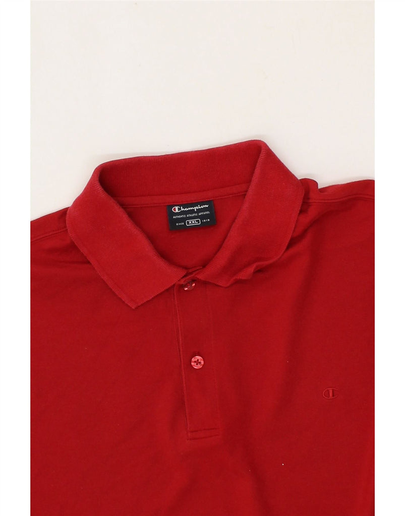 CHAMPION Mens Polo Shirt 2XL Red Vintage Champion and Second-Hand Champion from Messina Hembry 
