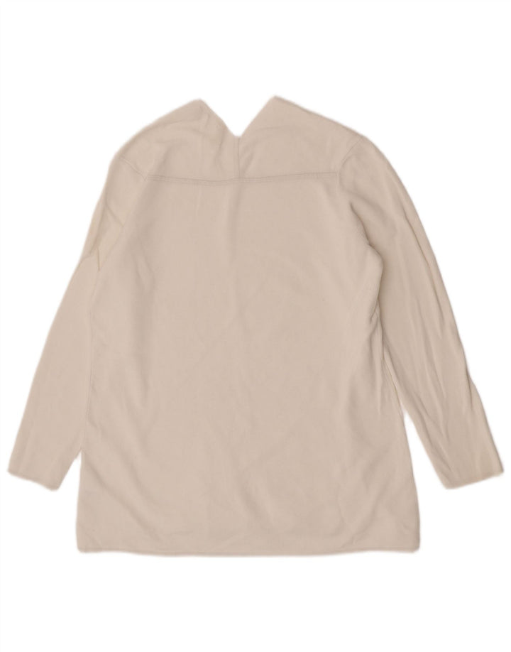 Cos Womens Top Long Sleeve UK 14 Medium White Cotton
