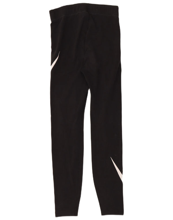 Nike Womens Graphic Leggings UK 4 XS Black Cotton