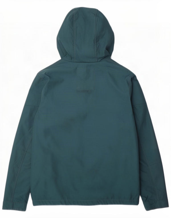 Jack & Jones Mens Hooded Windbreaker Jacket UK 38 Medium Blue Polyester