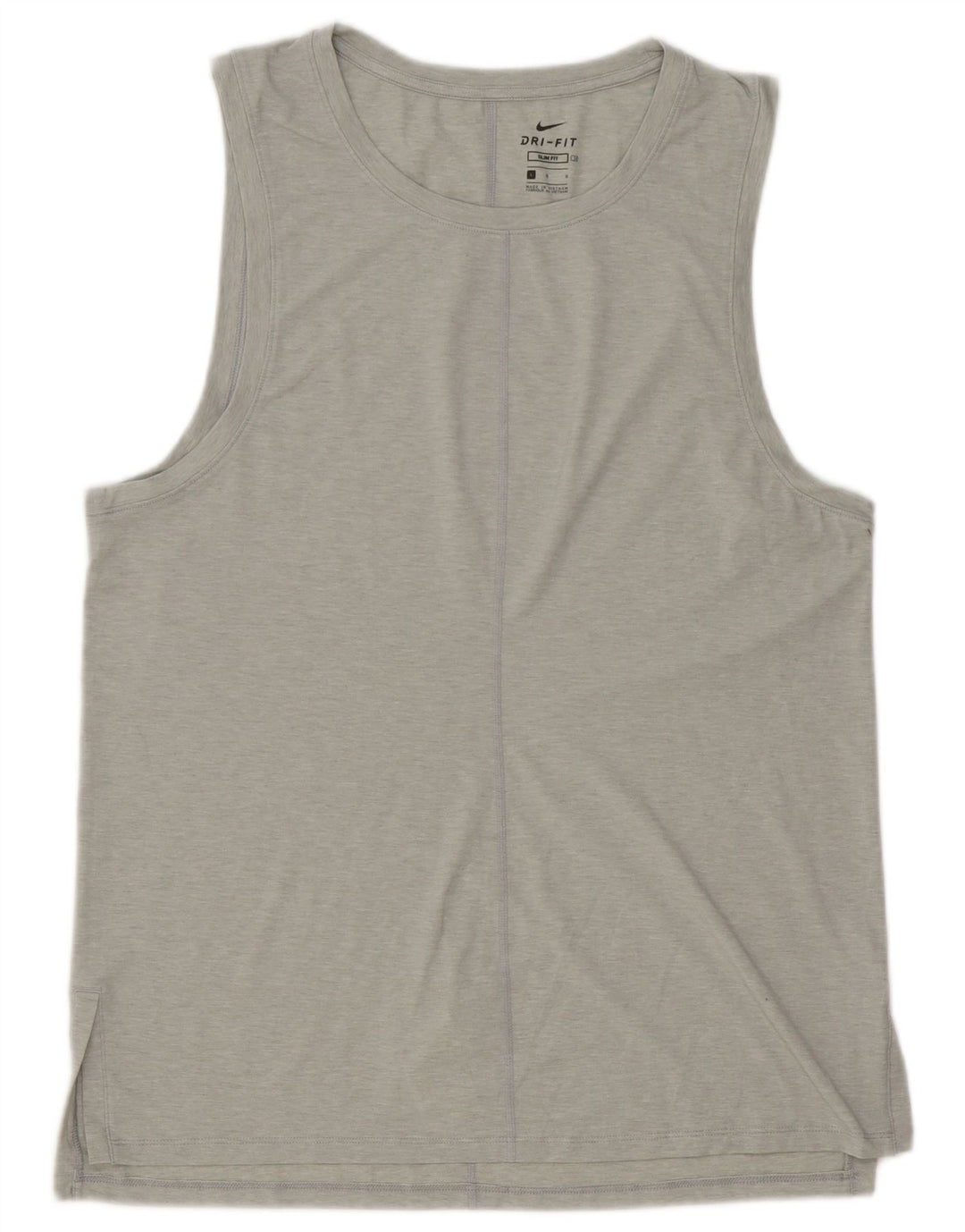 Nike Mens Dri Fit Slim Vest Top Large Grey Polyester