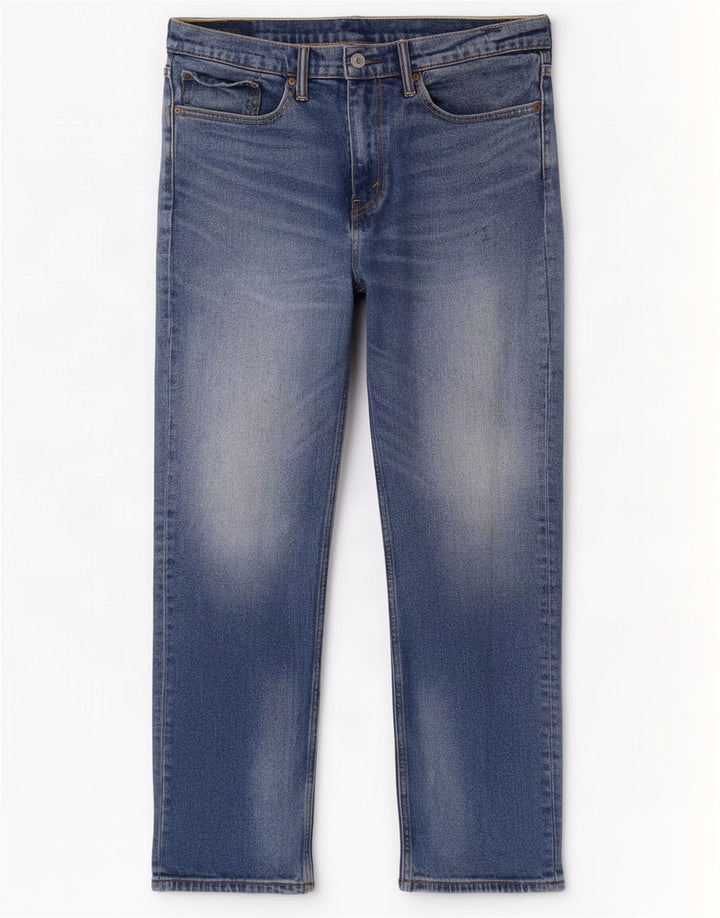 Levi's Mens Straight Jeans W34 L32 Blue Cotton