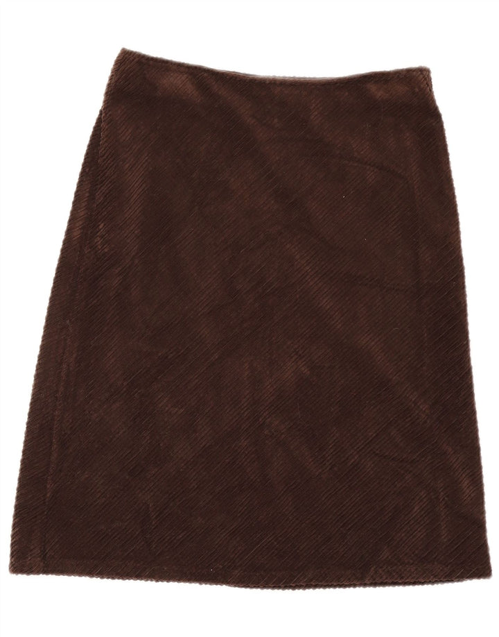 Sisley Womens Corduroy Skirt W28 Medium Brown