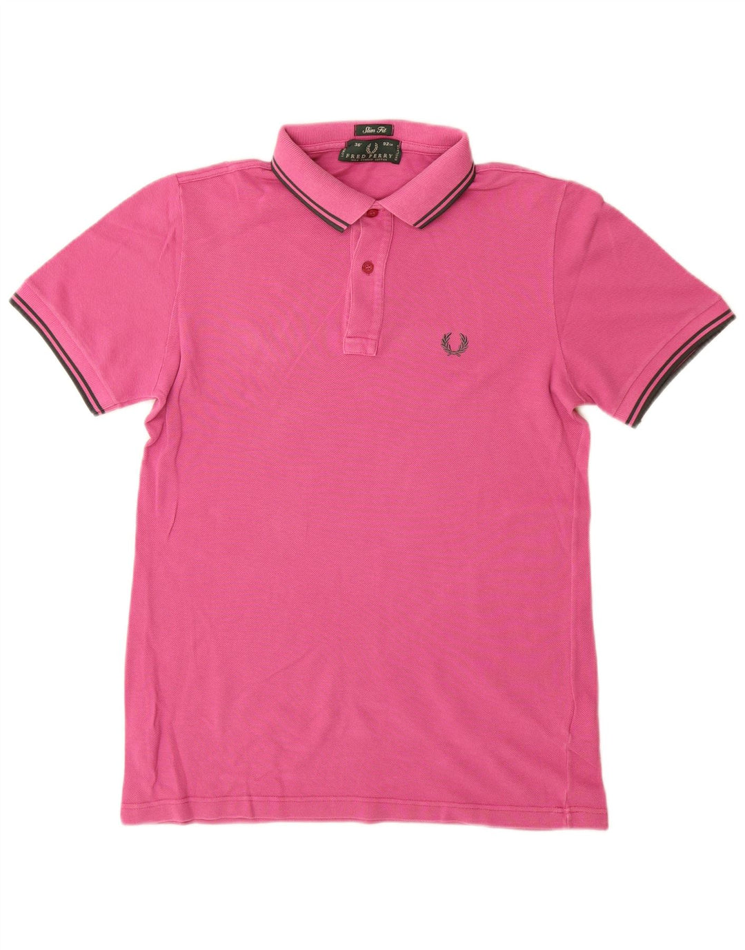 Fred Perry Mens Slim Fit Polo Shirt Small Pink Cotton