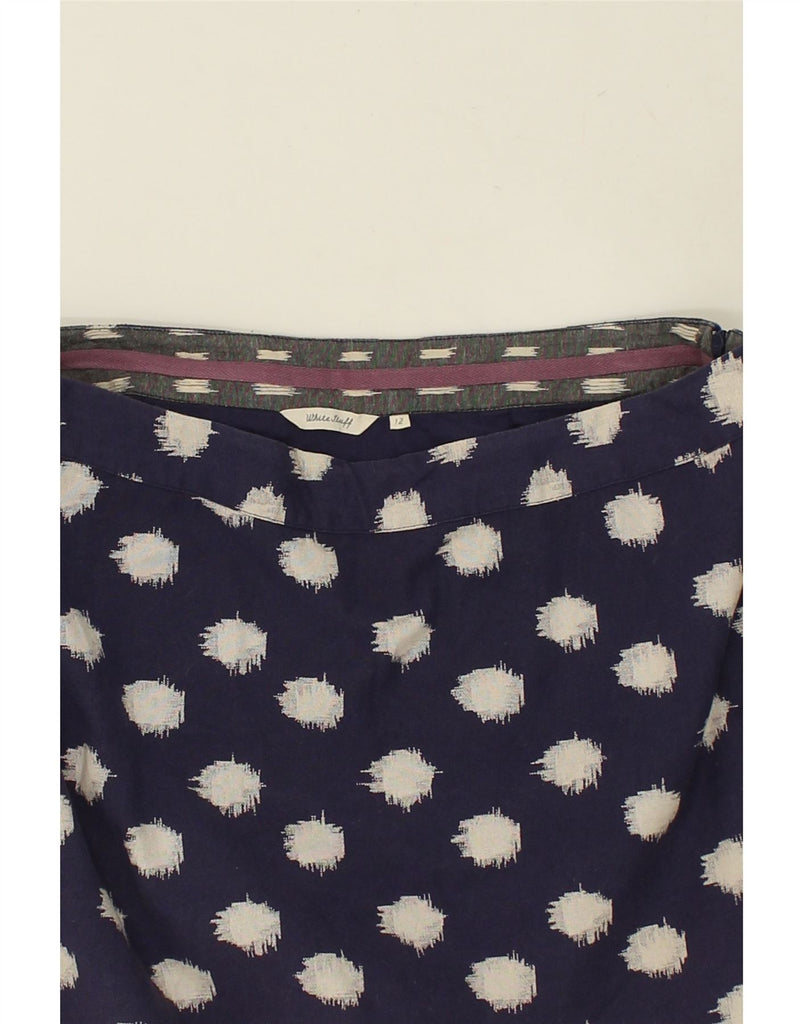 WHITE STUFF Womens Straight Skirt UK 12 Medium W30 Navy Blue Spotted | Vintage White Stuff | Thrift | Second-Hand White Stuff | Used Clothing | Messina Hembry 