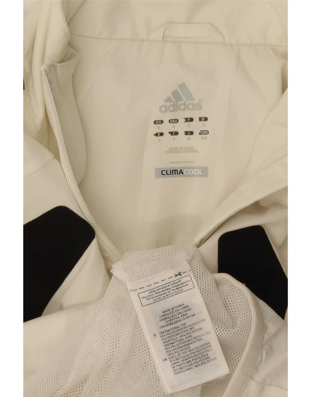 Adidas Mens Climacool Tracksuit Top Jacket Small White Colourblock