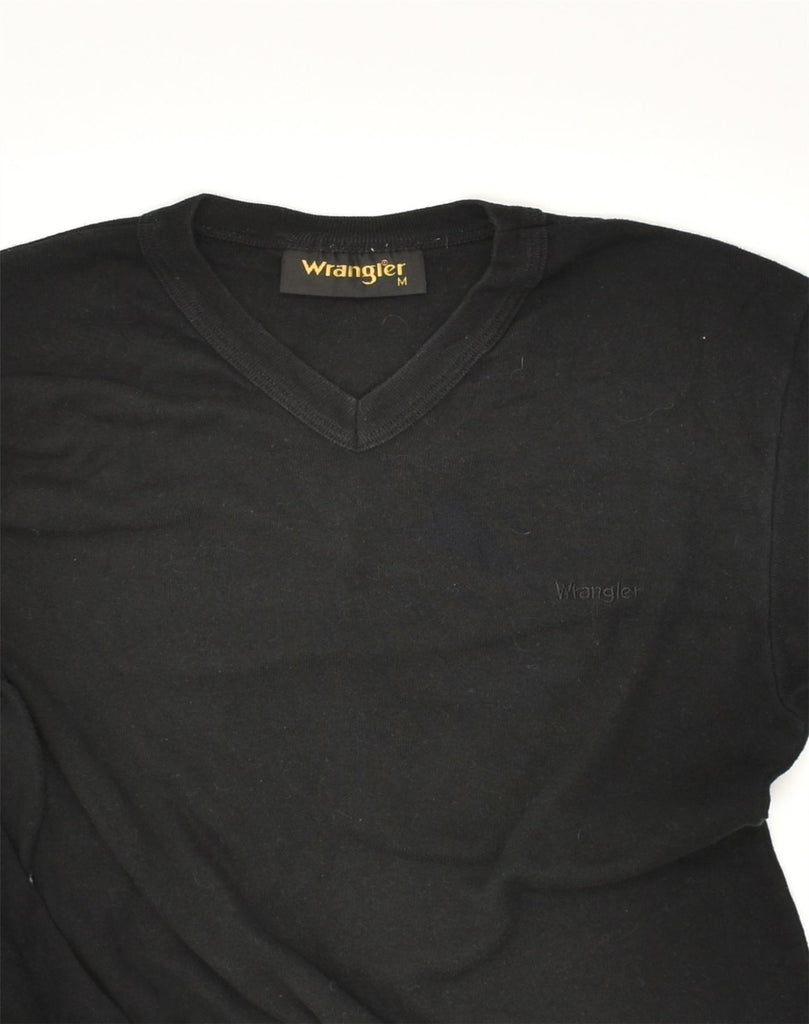 WRANGLER Mens Slim Top Long Sleeve Medium Black Cotton | Vintage Wrangler | Thrift | Second-Hand Wrangler | Used Clothing | Messina Hembry 