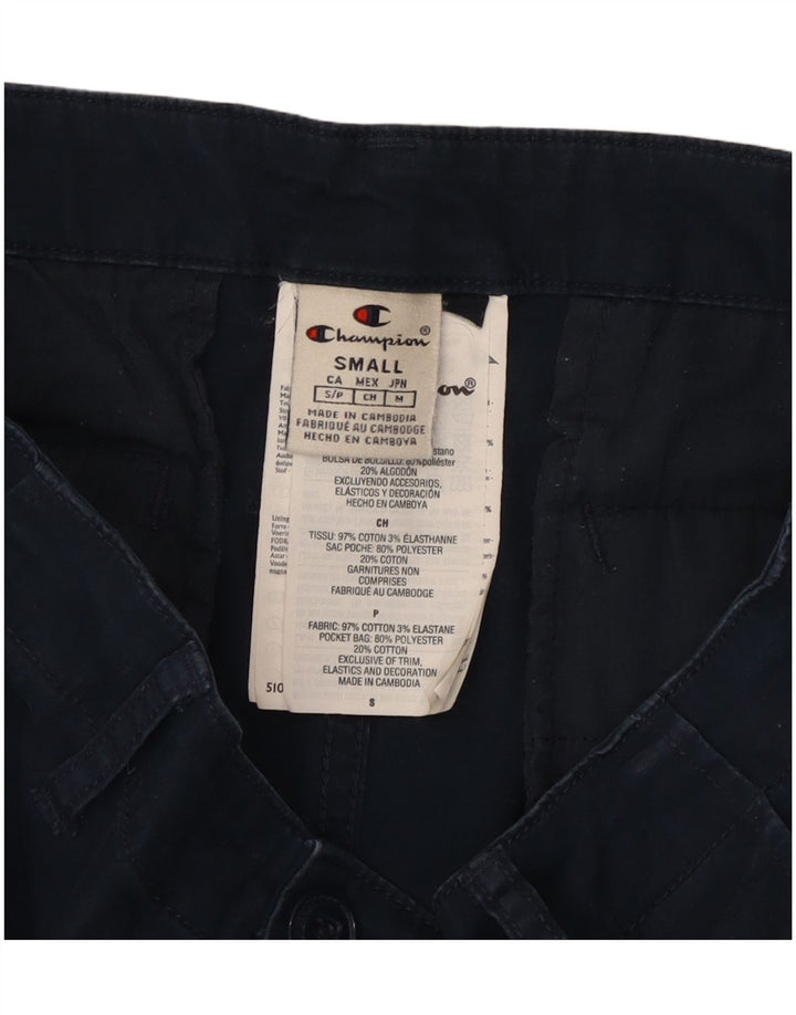 CHAMPION Mens Cargo Shorts Small W28  Navy Blue Cotton