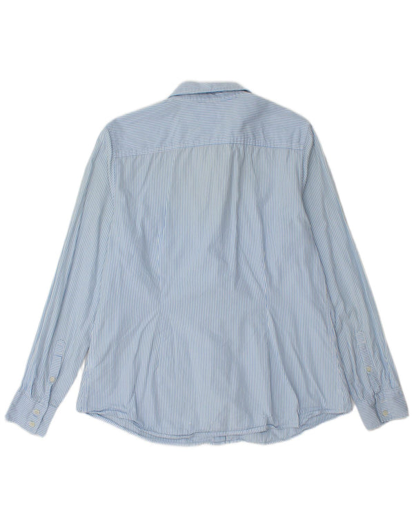 Tommy Hilfiger Womens Classic Fit Shirt UK 16 Large Blue Pinstripe Cotton