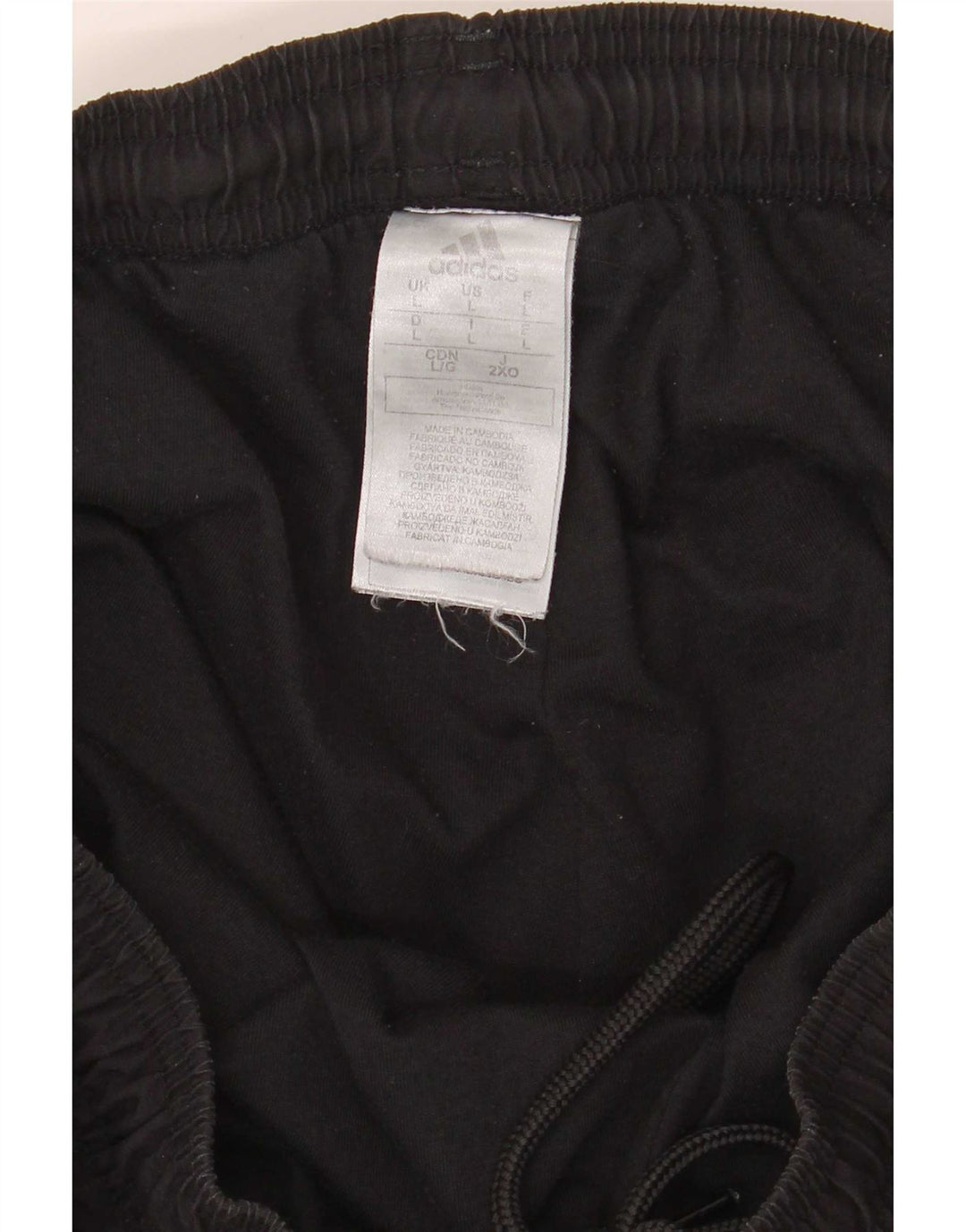 Adidas Mens Tracksuit Trousers Joggers Large Black Polyester