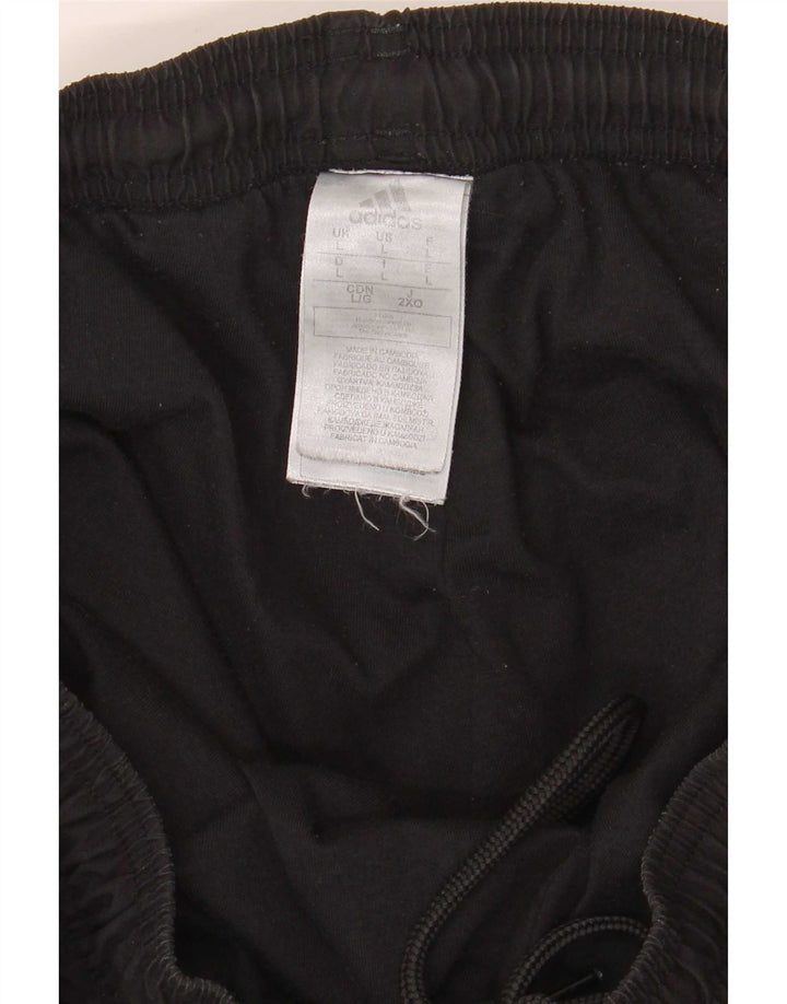 Adidas Mens Tracksuit Trousers Joggers Large Black Polyester