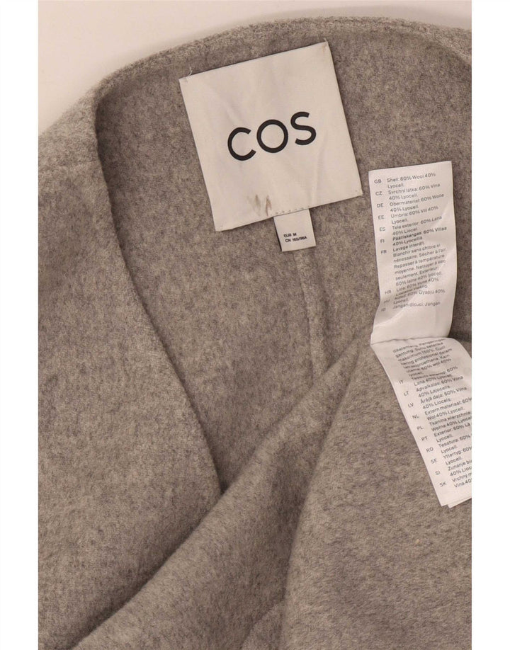 Cos Womens Longline Oversized Gilet UK 14 Medium Grey Wool
