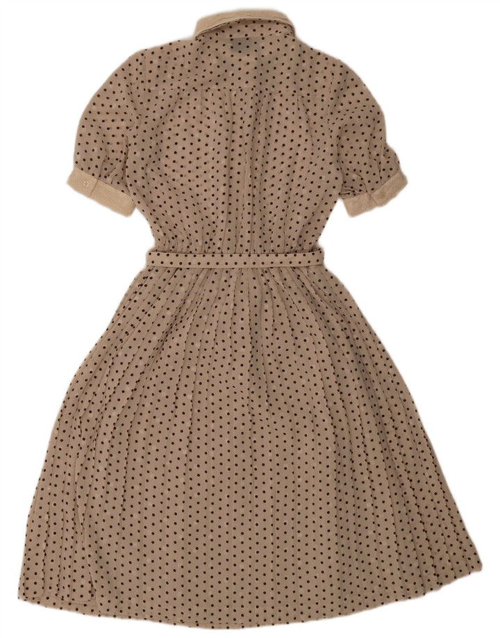 Your Sixth Sense Womens A-Line Dress IT 44 Medium Beige Spotted Polyester