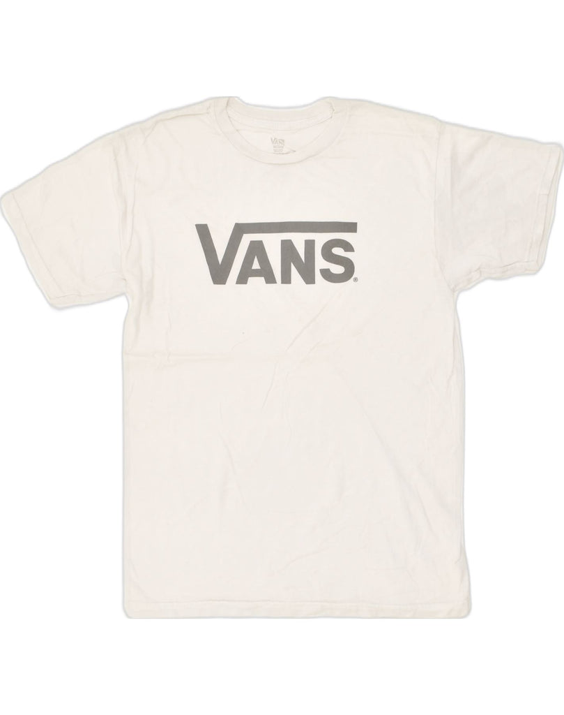 VANS Mens Graphic T-Shirt Top Medium Off White Cotton | Vintage Vans | Thrift | Second-Hand Vans | Used Clothing | Messina Hembry 