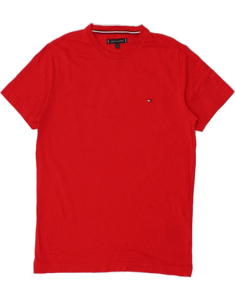 TOMMY HILFIGER Mens T-Shirt Top Small Red Cotton | Vintage Tommy Hilfiger | Thrift | Second-Hand Tommy Hilfiger | Used Clothing | Messina Hembry 