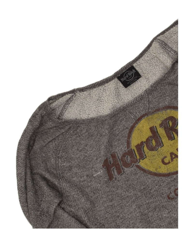 HARD ROCK CAFE Womens Cologne Graphic Sweatshirt Jumper UK 12 Medium Grey | Vintage Hard Rock Cafe | Thrift | Second-Hand Hard Rock Cafe | Used Clothing | Messina Hembry 