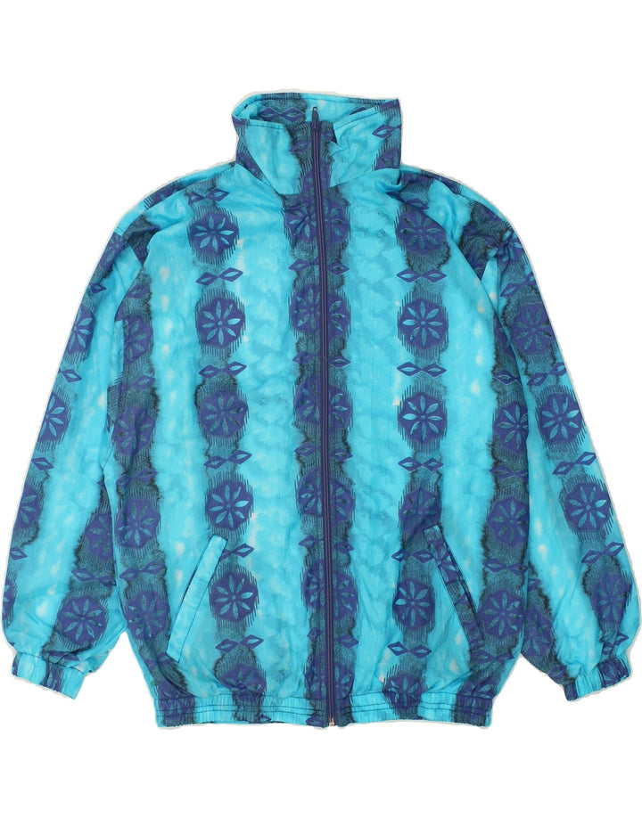 VINTAGE Mens Tracksuit Top Jacket EU 46 Small Blue Striped Polyamide Vintage Vintage and Second-Hand Vintage from Messina Hembry 