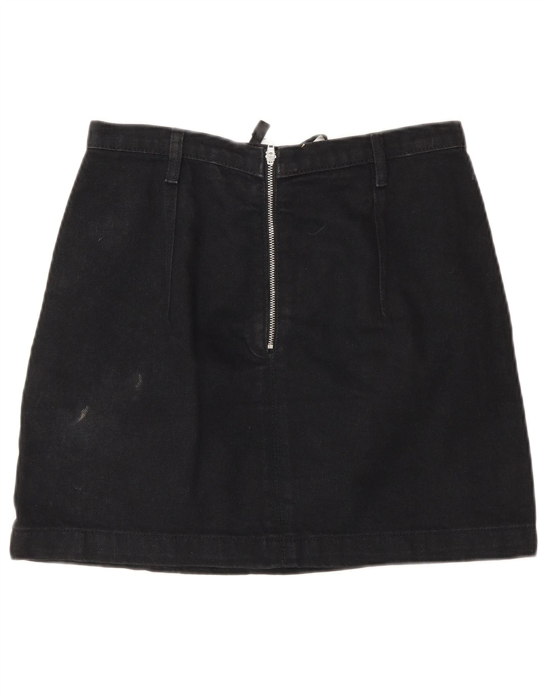 Topshop Womens Denim Skirt UK 10 Small W26 Black