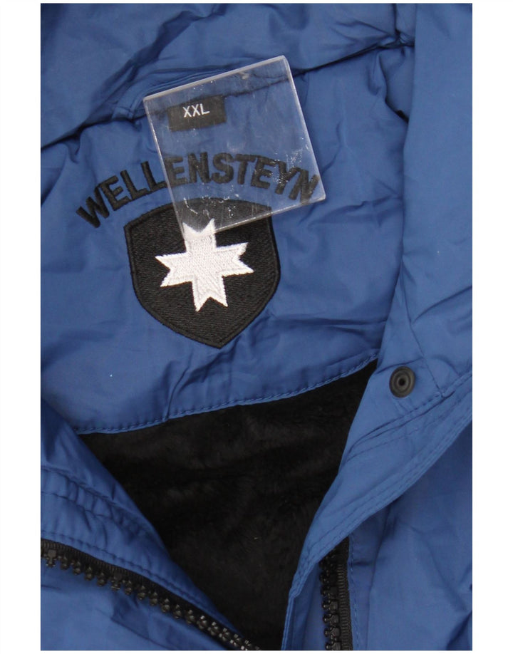 Wellensteyn Womens Hooded Padded Jacket UK 20 2XL Blue Polyamide