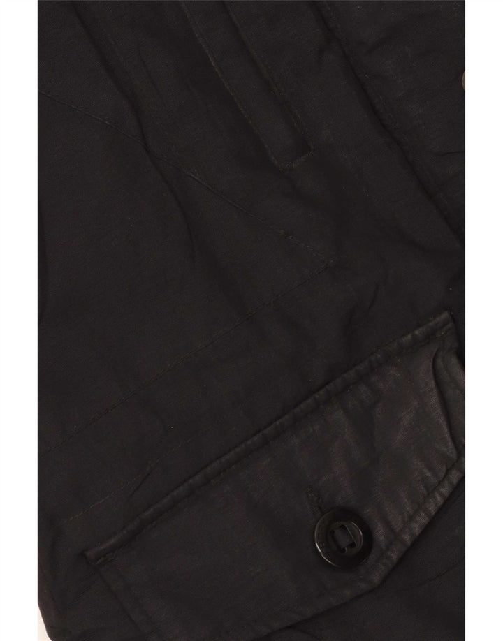 Superdry Womens Hooded Parka Jacket UK 12 Medium Black Nylon