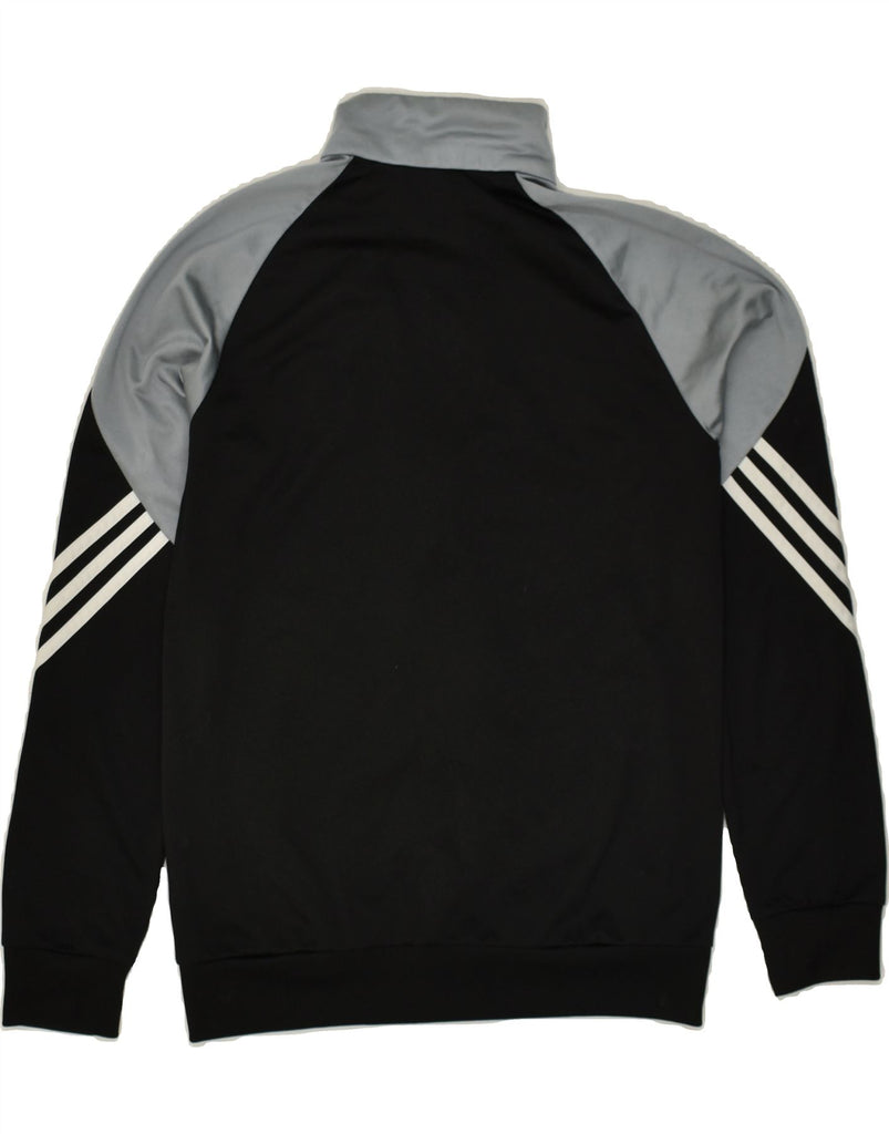 ADIDAS Boys Tracksuit Top Jacket 13-14 Years Black Colourblock Polyester | Vintage Adidas | Thrift | Second-Hand Adidas | Used Clothing | Messina Hembry 