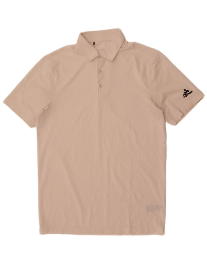Adidas Mens Primegreen Polo Shirt Small White Polyester
