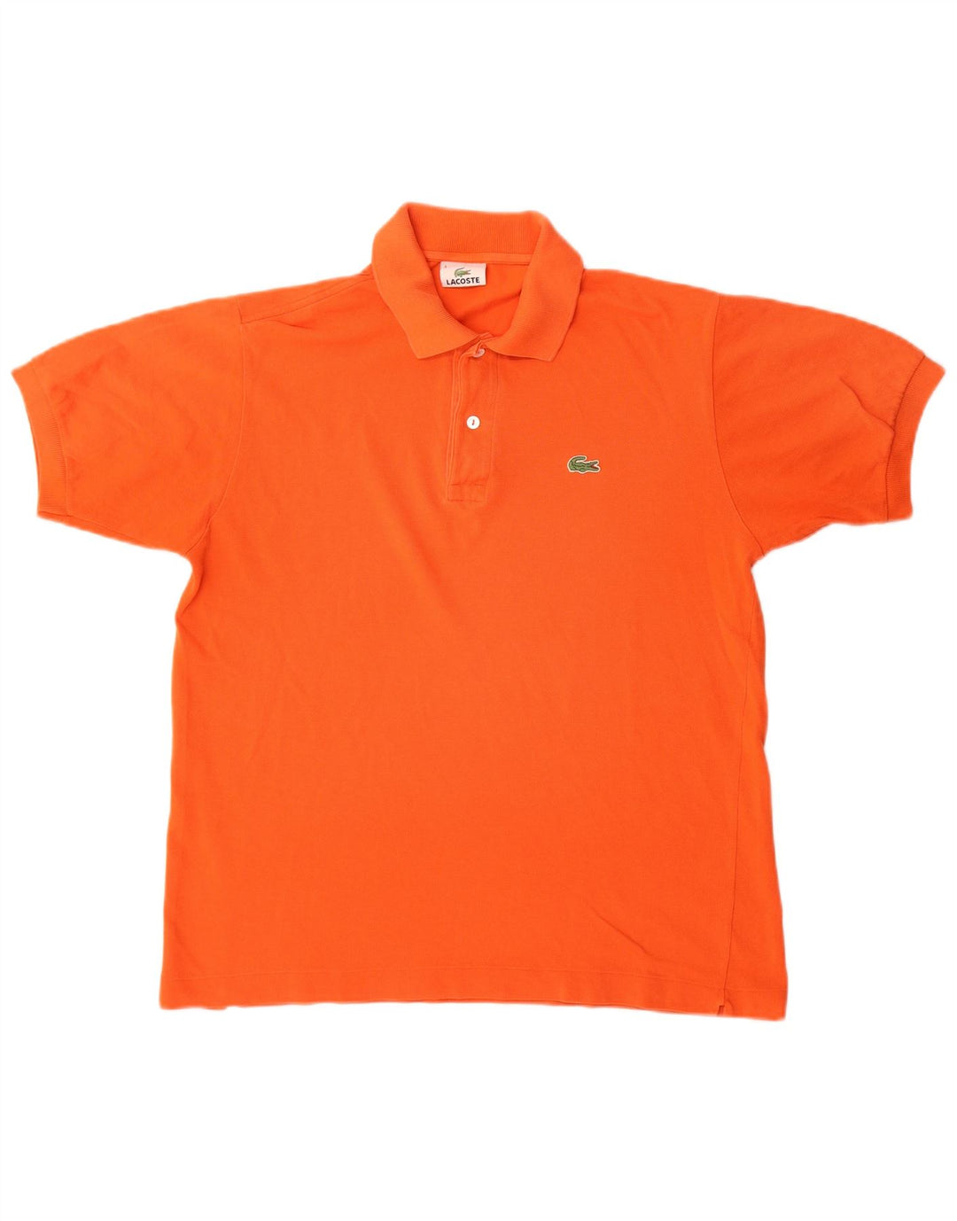 Lacoste Mens Polo Shirt Size 4 Medium Orange Cotton