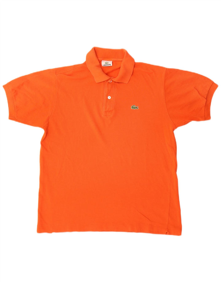 Lacoste Mens Polo Shirt Size 4 Medium Orange Cotton