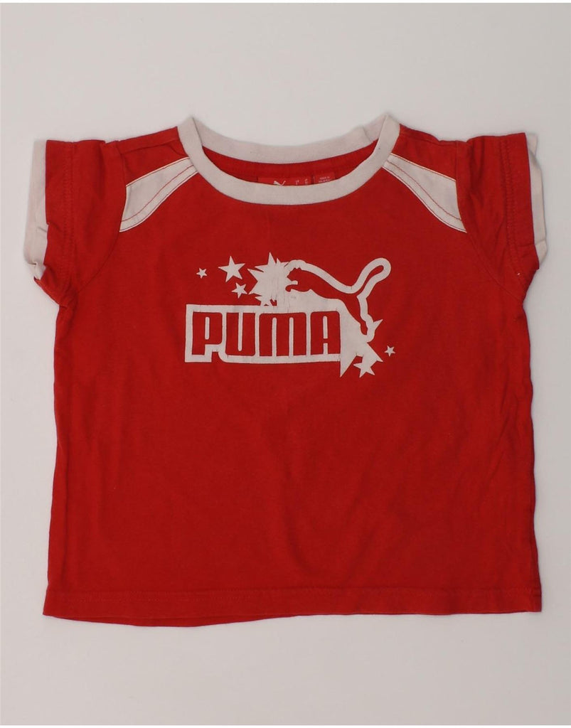 PUMA Baby Girls Graphic T-Shirt Top 18-24 Months Red | Vintage Puma | Thrift | Second-Hand Puma | Used Clothing | Messina Hembry 