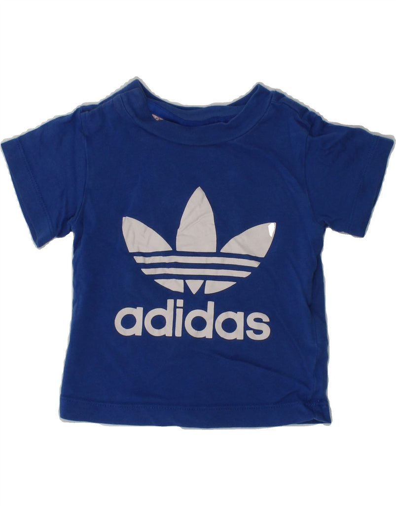 ADIDAS Baby Boys Graphic T-Shirt Top 6-9 Months Blue Cotton | Vintage Adidas | Thrift | Second-Hand Adidas | Used Clothing | Messina Hembry 