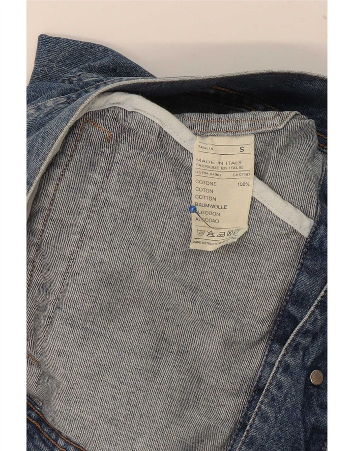 Sisley Mens Denim Jacket UK 36 Small Blue Cotton