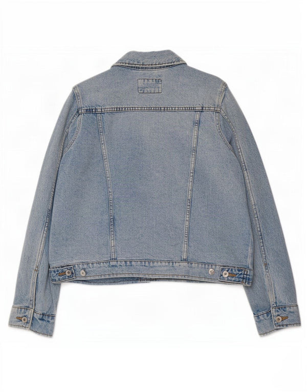 Marks & Spencer Womens Denim Jacket UK 14 Medium Blue Cotton
