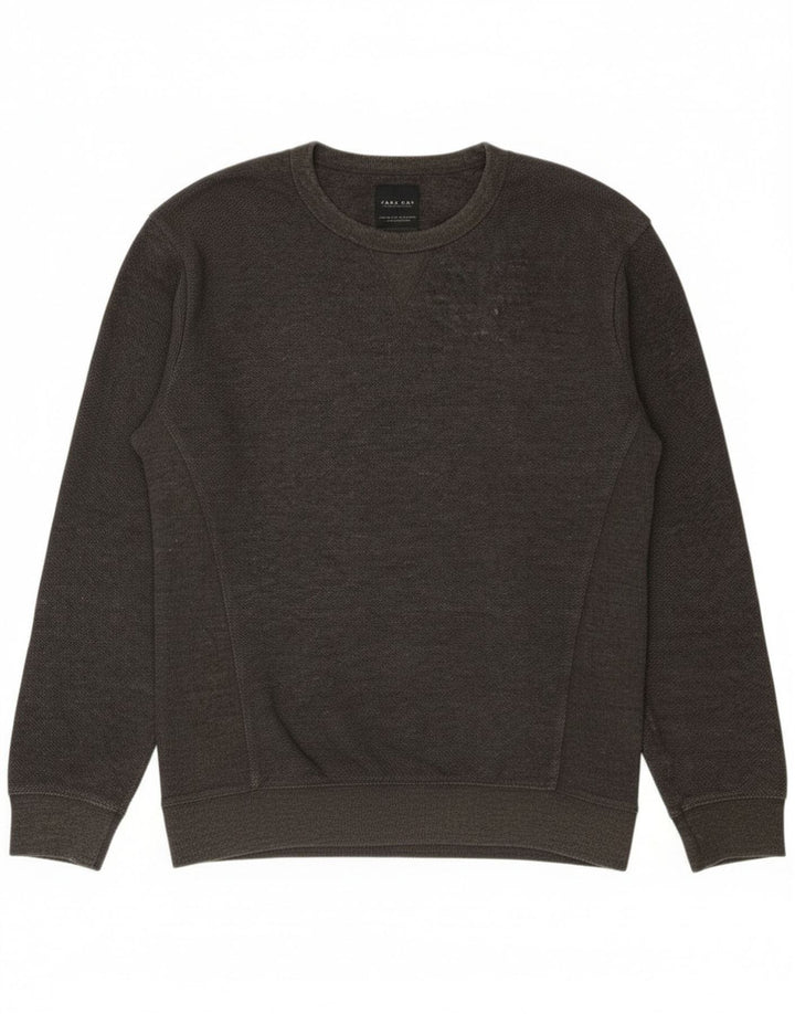 Zara Mens Sweatshirt Jumper Medium Grey Cotton