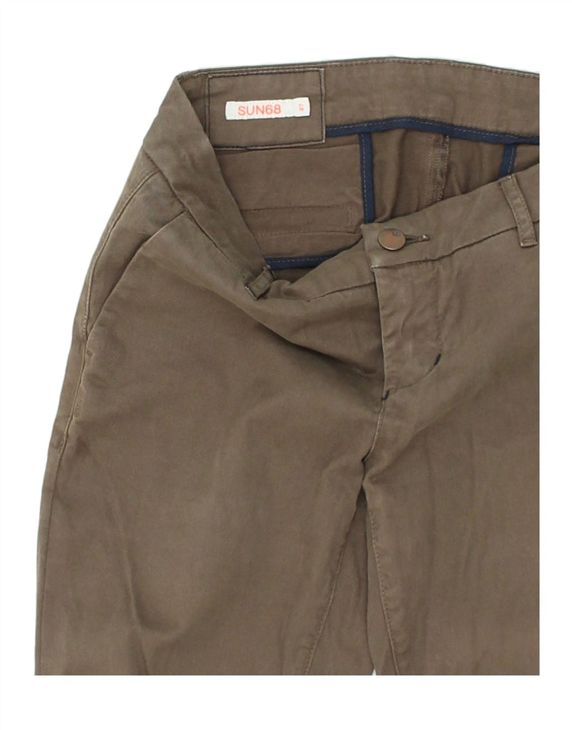 SUN68 Womens Slim Chino Trousers W27 L25 Khaki Cotton | Vintage Sun68 | Thrift | Second-Hand Sun68 | Used Clothing | Messina Hembry 