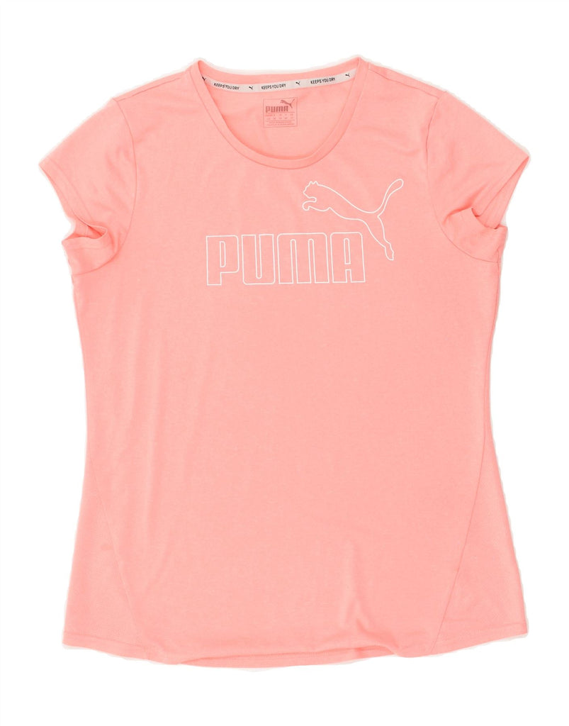 PUMA Womens Graphic T-Shirt Top UK 14 Large Pink Vintage Puma and Second-Hand Puma from Messina Hembry 