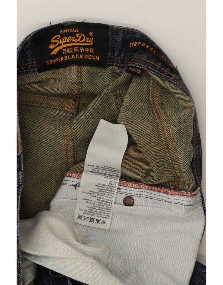 Superdry Mens Slim Jeans W32 L30 Blue Cotton