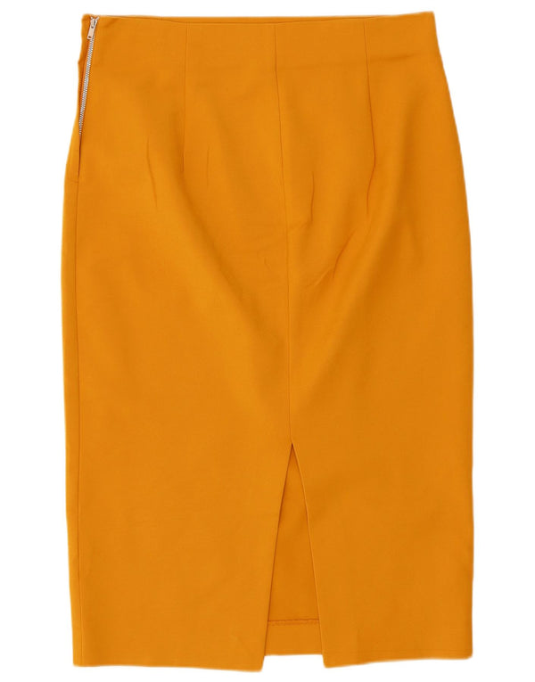 Zara Womens Pencil Skirt Large W30 Yellow