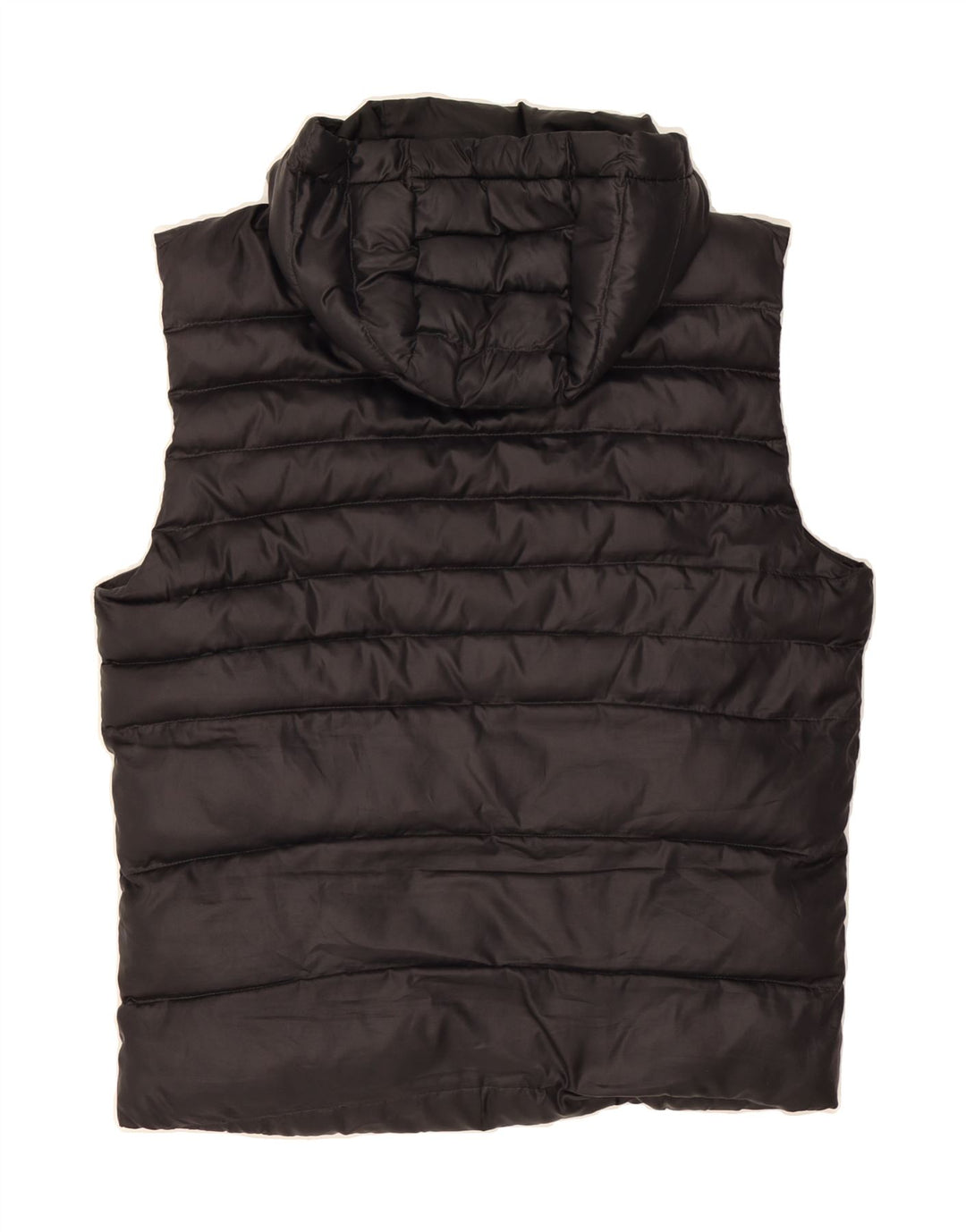 ADIDAS Mens Hooded Padded Gilet UK 36 Small Black Polyester Vintage Adidas and Second-Hand Adidas from Messina Hembry 