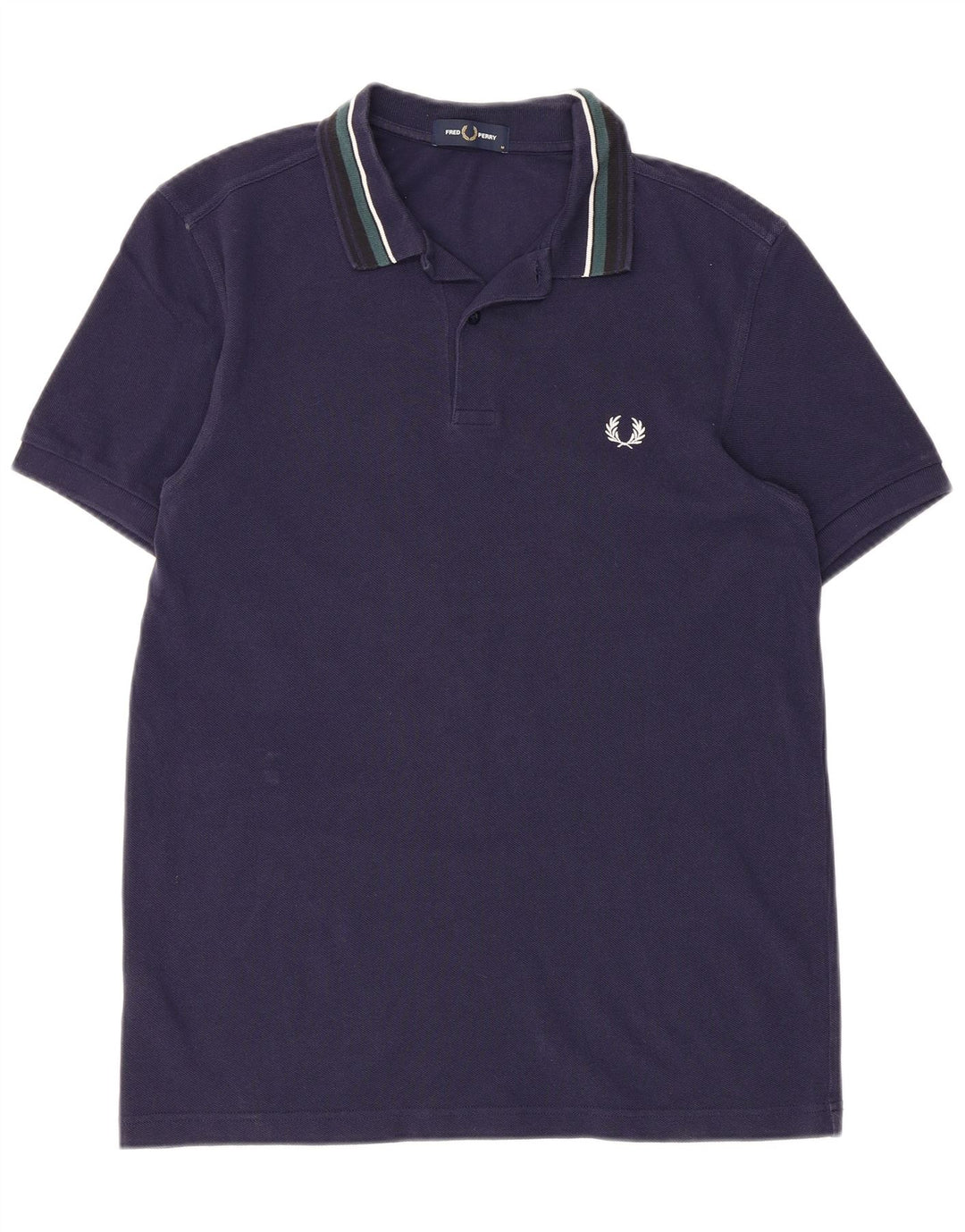 Fred Perry Mens Polo Shirt Medium Navy Blue Cotton