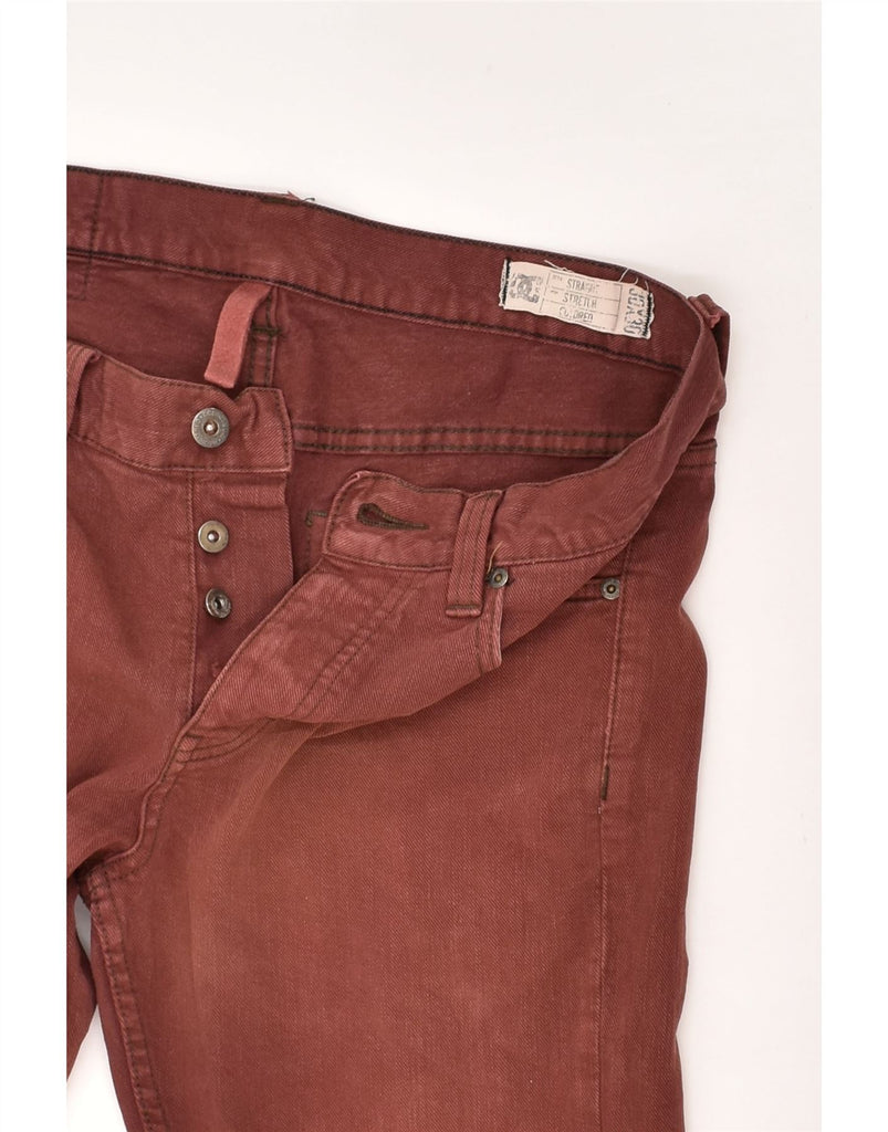 DC Womens Straight Jeans W30 L30 Maroon Cotton | Vintage DC | Thrift | Second-Hand DC | Used Clothing | Messina Hembry 