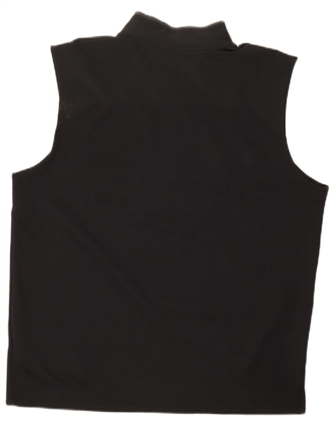 Nike Mens Dri Fit Zip Neck Vest Top Large Black Polyester