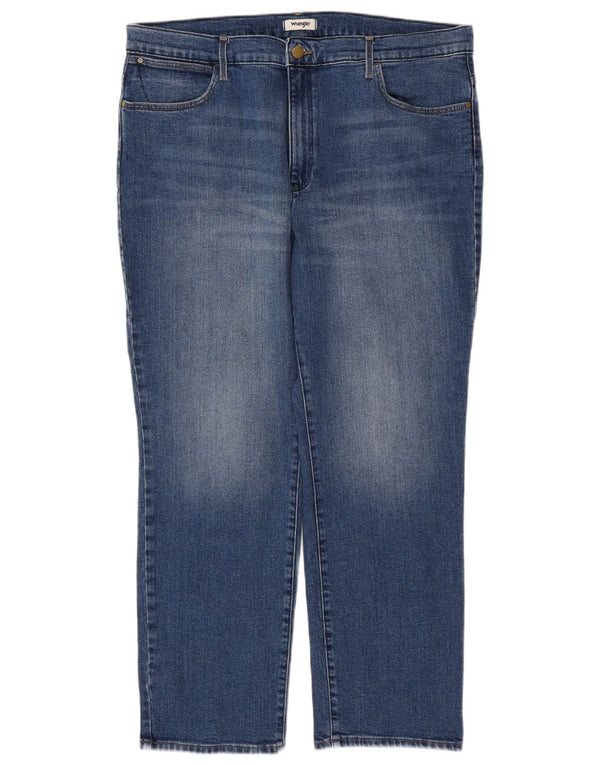 WRANGLER Mens Straight Jeans W36 L30  Blue Cotton