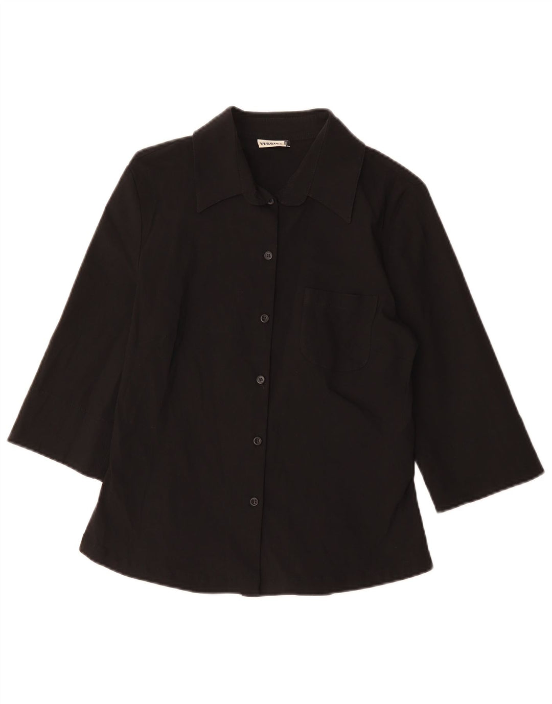 YESSICA Womens 3/4 Sleeve Shirt Blouse EU 38 Medium Black Viscose