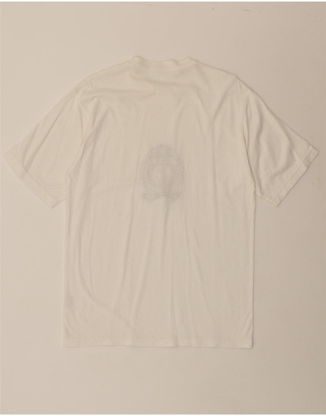 ROCCOBAROCCO Mens Graphic T-Shirt Top Small White Cotton Vintage Roccobarocco and Second-Hand Roccobarocco from Messina Hembry 
